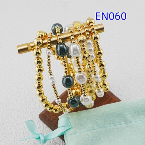 Enewton Gold Bead & Pearl Mixed Seven-Piece Bracelet Set - Picture 2 of 6